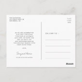 Getrouwd en Vrolijk elegant Kersthuwelijk Briefkaart (Achterkant)