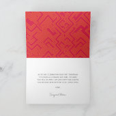 Getrouwd en Vrolijk elegante bruiloft aankondiging (Binnen)