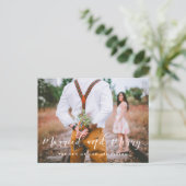 Getrouwd en vrolijk elegante kerstfoto briefkaart (Staand voorkant)