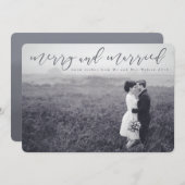 getrouwd en vrolijk feestdagenkaart (Voorkant / Achterkant)