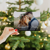 Getrouwd en Vrolijk Foto Overlay Feestdagenkaart