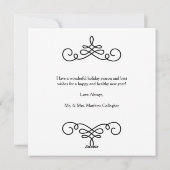 Getrouwd en vrolijk Gradient Square Holiday Kaart (Achterkant)