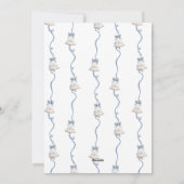 Getrouwd en vrolijk Grandmillenial Blue Christmas Feestdagenkaart (Achterkant)