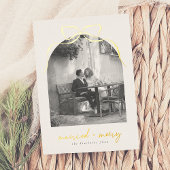 Getrouwd en vrolijk grillige boog boog boog boog f folie feestdagenkaart