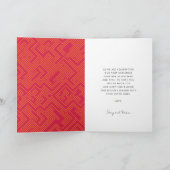 Getrouwd en vrolijk handgeschreven huwelijk feestdagen kaart (Binnen)