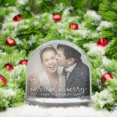 Getrouwd en vrolijk hart script moderne bruiloft o sneeuwbol (Kerstmis)