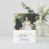 Getrouwd en vrolijk | kerst-Briefkaart Feestdagenkaart (Staand voorkant)