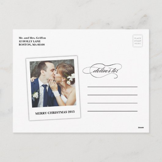 Getrouwd en vrolijk | kerst-Briefkaart Feestdagenkaart (Achterkant)