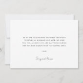 Getrouwd en vrolijk minimalistische kerstkaart kaart (Achterkant)