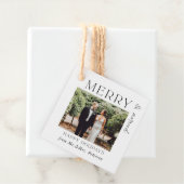 Getrouwd en vrolijk Nieuw getrouwd stel Mijnheer & Bedankjes Labels (In situ)