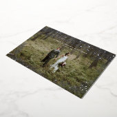 Getrouwd en vrolijk Pas getrouwd bruiloft Folie Feestdagenkaart (Gedraaid)