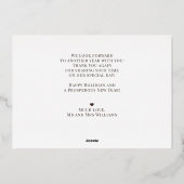 Getrouwd en Vrolijk Pas getrouwd Foto Kerstmis Gou Folie Feestdagenkaart (Achterkant)