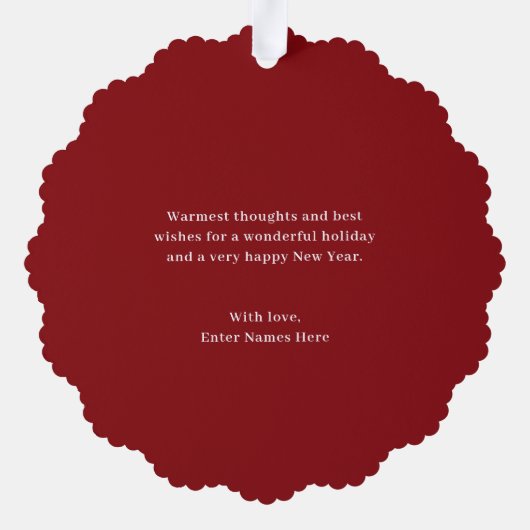 Getrouwd en Vrolijk Pas getrouwd Ornament Kerstmis (Achterkant)