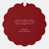 Getrouwd en Vrolijk Pas getrouwd Ornament Kerstmis Kaart (Achterkant)