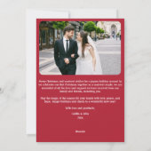 Getrouwd en Vrolijk Passen getrouwd Eerste Kerstmi Feestdagenkaart (Achterkant)