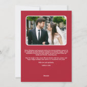 Getrouwd en Vrolijk Passen getrouwd Eerste Kerstmi Feestdagenkaart (Achterkant)