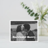 Getrouwd en vrolijk Retro  foto Kerst Briefkaart (Staand voorkant)