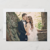 Getrouwd en vrolijk rood kalligrafie | Pas getrouw Feestdagenkaart (Achterkant)