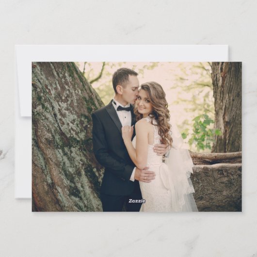 Getrouwd en vrolijk rood kalligrafie | Pas getrouw Feestdagenkaart (Achterkant)