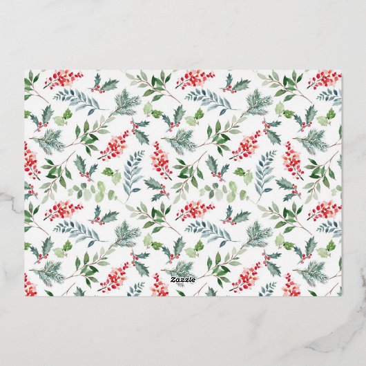 Getrouwd en vrolijke kerstkaart met folie folie feestdagenkaart (Achterkant)