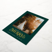 Getrouwd en vrolijke klassieke folie kerstkaart folie feestdagenkaart (Gedraaid)