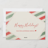 Getrouwd en vrolijke Passen getrouwd Kerst rode fo Feestdagenkaart (Achterkant)