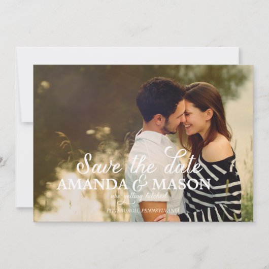GETrouwd FOTO Opslag Bericht voor de Trouwdatum Save The Date (Voorkant)