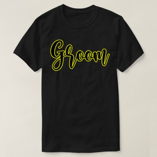 Getrouwd gele tekst t-shirt (Design voorkant)