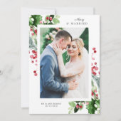 GETROUWD & GELUKKIG | trouwkaart  Feestdagenkaart (Voorkant)