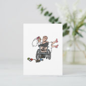 Getrouwd (Groom rolstoel) Aankondigingskaart (Staand voorkant)