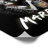 Getrouwd Halloween Skeleton bruid en bruidegom bru Poster (Hoek)