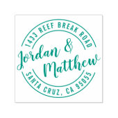 getrouwd hand belettering script retour adres  zelfinktende stempel (Design)