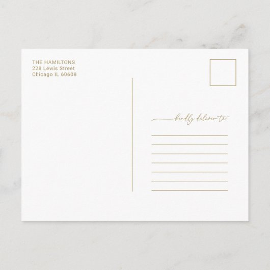 Getrouwd & Helder Boog Huwelijksaankondiging Feestdagenkaart (Achterkant)