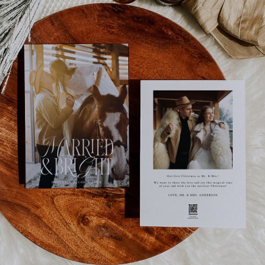 Getrouwd & Helder  Elegance Foto Feestdagenkaart