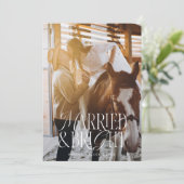 Getrouwd & Helder  Elegance Foto Feestdagenkaart (Staand voorkant)