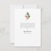 Getrouwd & Helder Kerstmis bruiloft aankondiging (Achterkant)