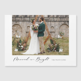 Getrouwd & Helder Moderne Minimale Fotomagneet Kaa Magnetische Uitnodiging