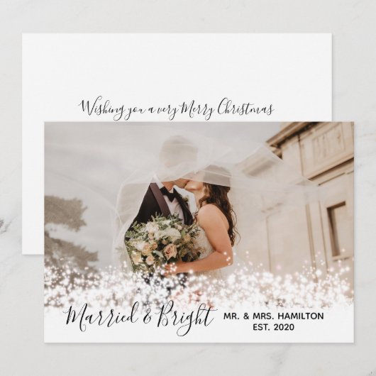 Getrouwd & Helder Schittert Feestdagenkaart (Voorkant / Achterkant)