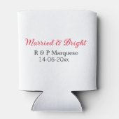 Getrouwd & helder voeg de naam van het paar toe br blikjeskoeler (Achterkant)