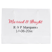 Getrouwd & helder voeg de naam van het paar toe br groot cadeauzakje (Achterkant)