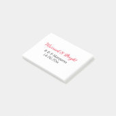 Getrouwd & helder voeg de naam van het paar toe br post-it® notes (Schuin)