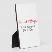 Getrouwd & helder voeg koppelnaam toe trouwdatum t fotoplaat (Zijkant)