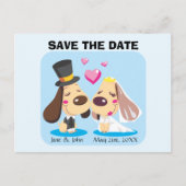 getrouwd hondenpaar aankondigingskaart (Voorkant)