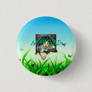 GETrouwd Iers Ronde Button 3,2 Cm
