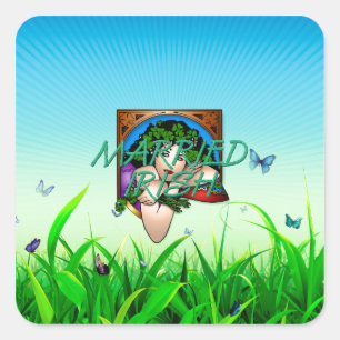 GETrouwd Iers Vierkante Sticker