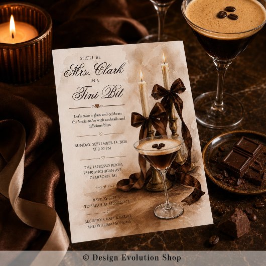 Getrouwd in een Tini Bit Bruidsfeest  Kaart