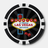 Getrouwd in Fabulous Las Vegas Poker Chip Bruiloft (Voorkant)