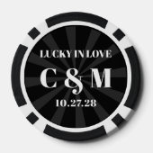 Getrouwd in Fabulous Las Vegas Poker Chip Bruiloft (Achterkant)