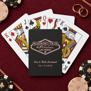 Getrouwd in het fabuleuze Las Vegas Zwarte Roos Pokerkaarten