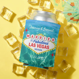 Getrouwd in Las Vegas Honeymoon Pool Feestje Blikjeskoeler